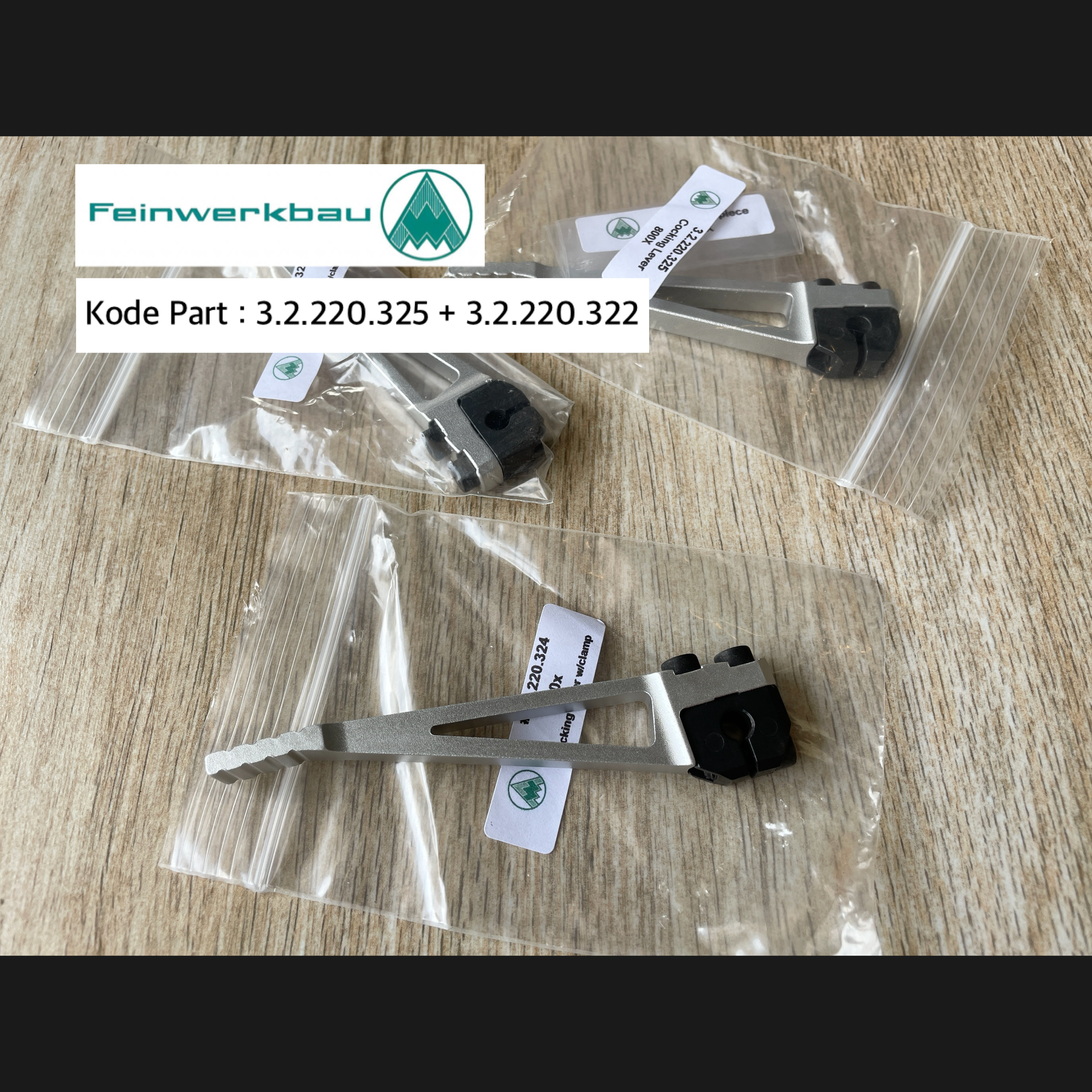 Cocking Lever + Cocking Clamp  Feinwerkbau 800X  Original Kode Part 3.2.220.325 + 3.2.220.322 thumbnail 2