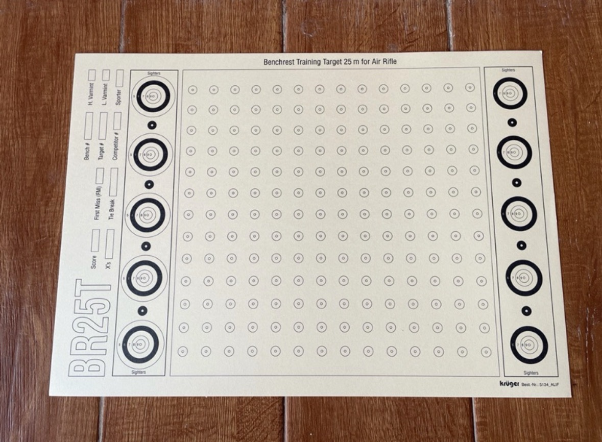 Kertas Target Kruger BR25m Training 42cm x 30cm Original Germany isi 20pcs Kertas Bechrest Training Target Kertas Latihan BR 25M Original Kruger Germany thumbnail 2