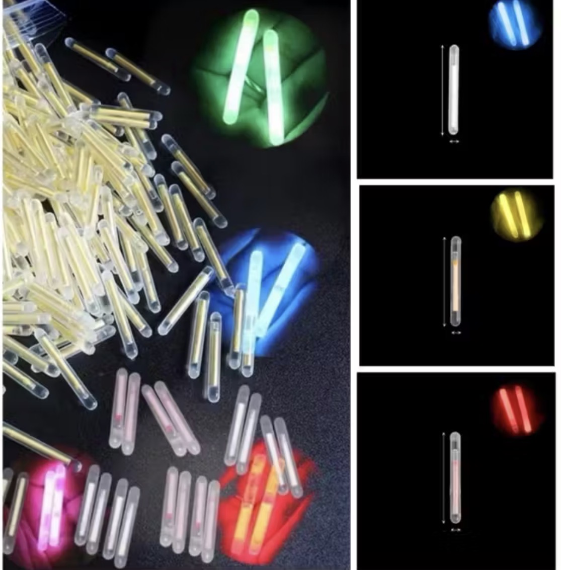 Starlet pancing isi 5pcs starlight starlite fosfor pancing glow stick pancing light stick pelampung pancing warna hijau merah biru kuning thumbnail 3
