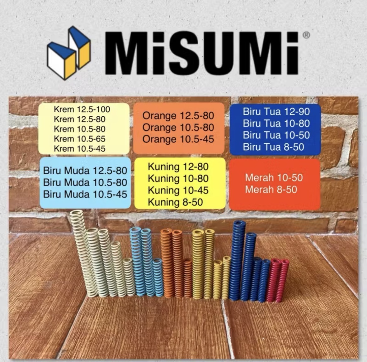 Spring MiSUMi Merah SWM 10-50 Diameter 10 Panjang 5cm Original Japan Per Hammer pcp Per Valve pcp thumbnail 2