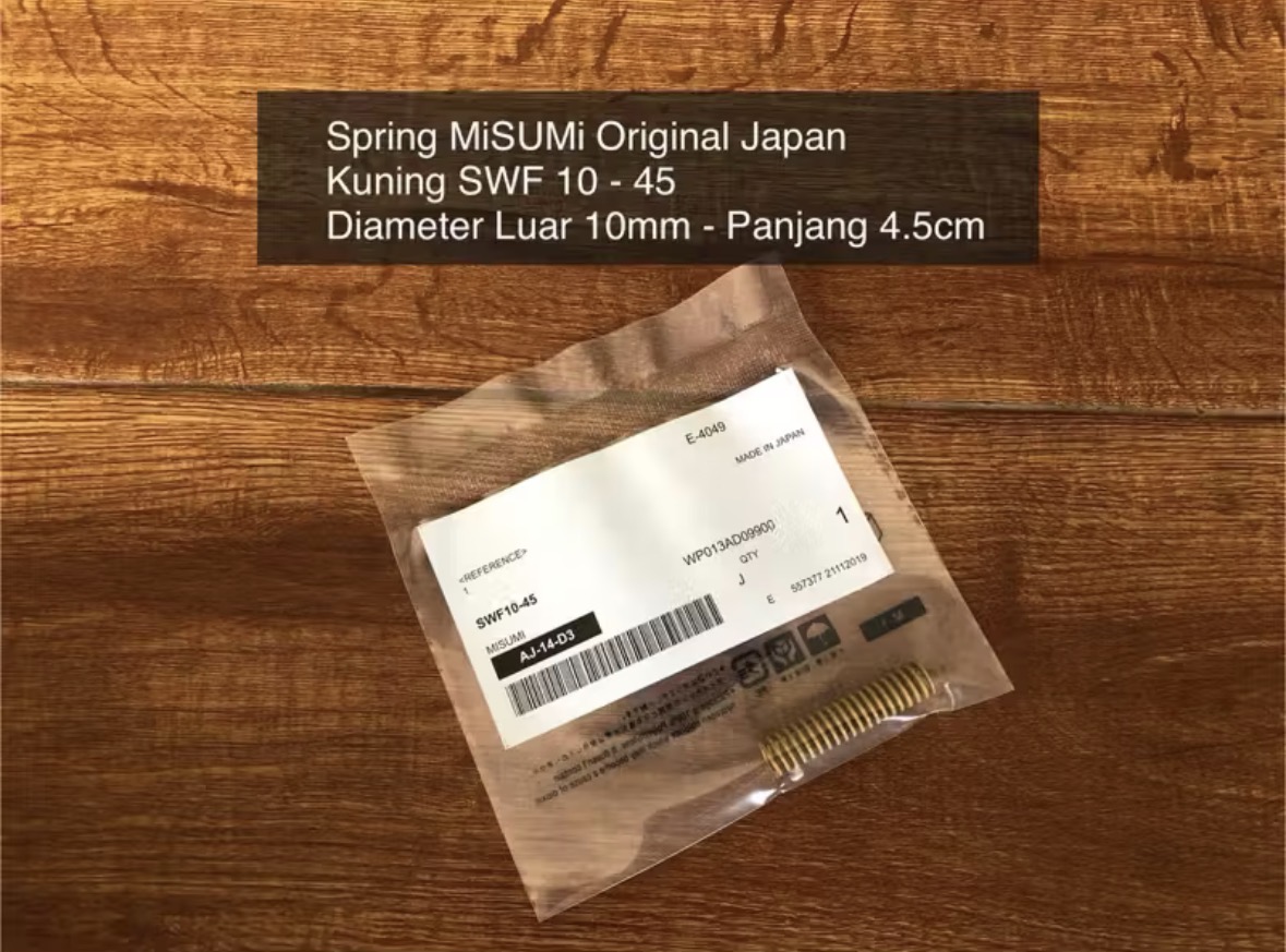 Spring MiSUMi Kuning SWF 10-45 Diameter 10mm  Panjang 4.5cm Original Japan Per Hammer pcp Per Valve pcp