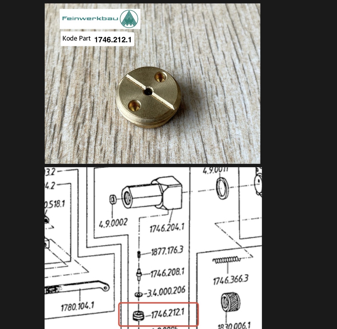 Brass Screw Regulator P70 Original Feinwerkbau Germany baut regulator P70 Brass screw FWB P70