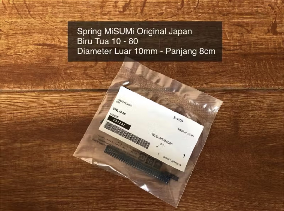 Spring MiSUMi Biru Tua SWL 10-80 Diameter 10mm Panjang 8cm Original Japan Per Hammer pcp Per Valve pcp