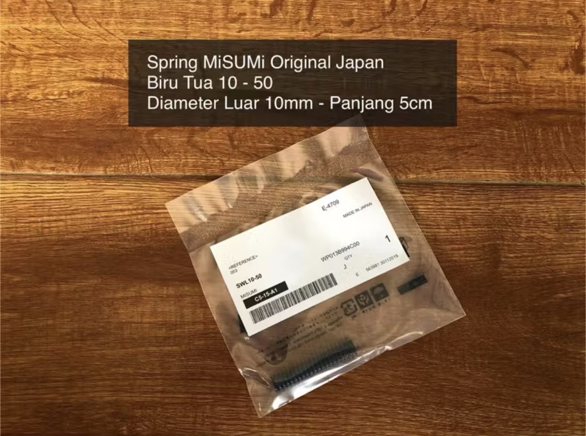 Spring MiSUMi Biru Tua SWL 10-50 Diameter 10mm Panjang 5cm Original Japan Per Hammer pcp Per Valve pcp