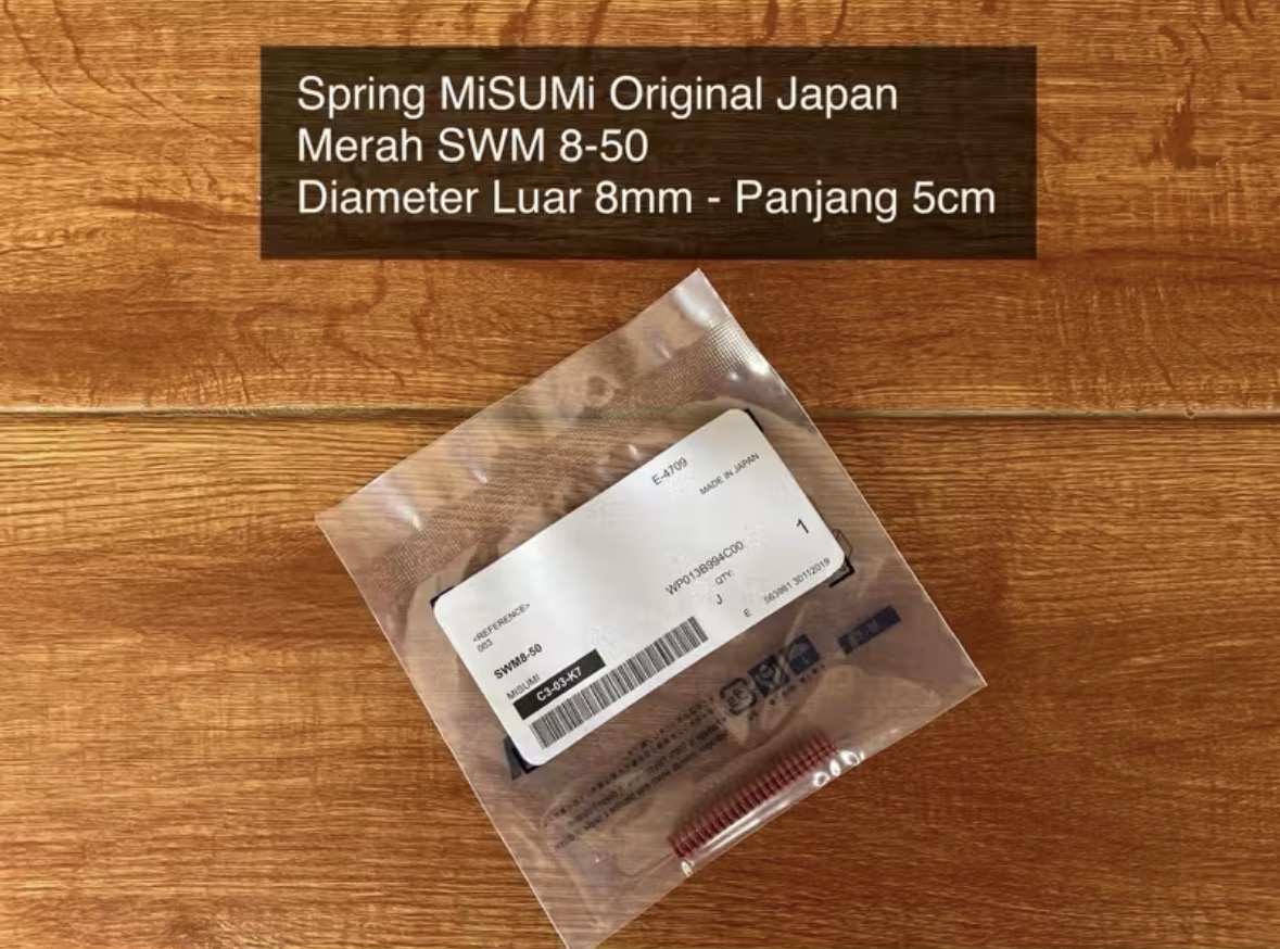 Spring MiSUMi Merah SWM 8-50 Diameter 8mm Panjang 5cm Original Japan Per Hammer pcp Per Valve pcp